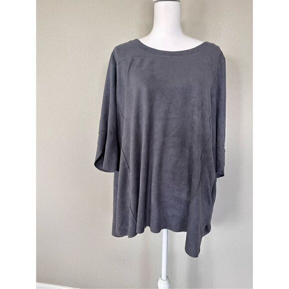 Soft Surroundings Suede Feel Top - Picture 1 of 8